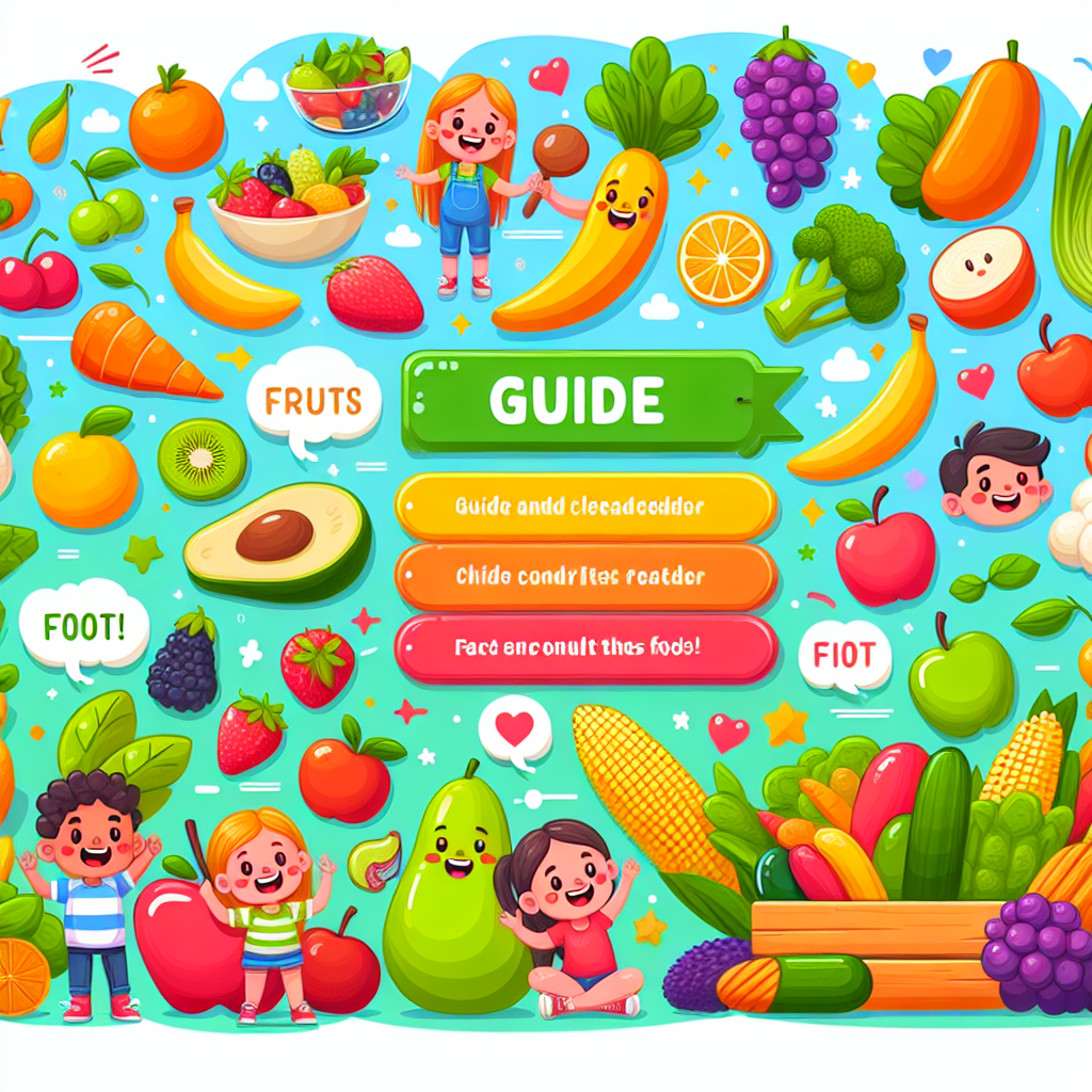 Poster Kartun Kreatif: Panduan Makanan Sehat untuk Anak-anak